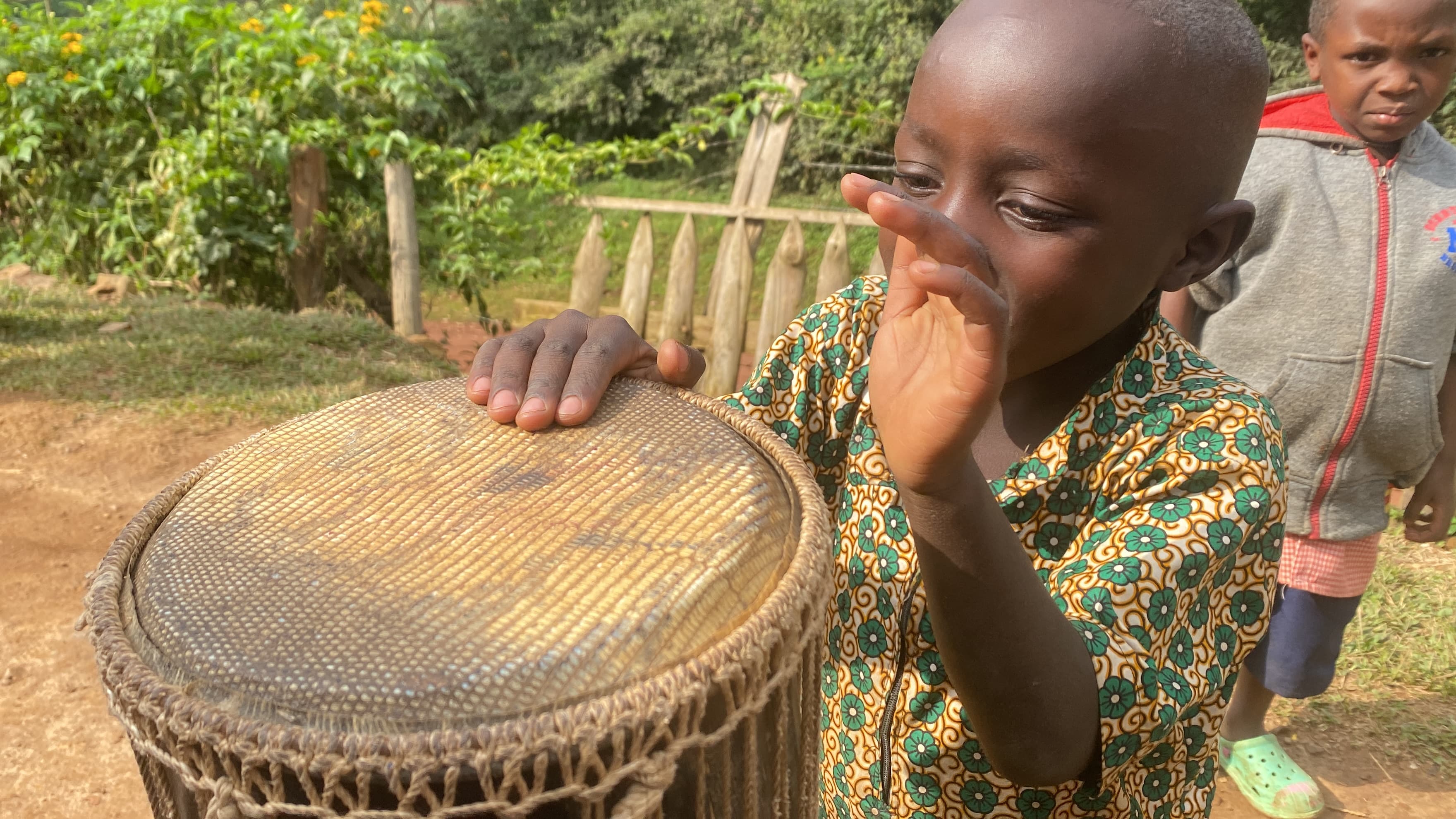 child druming