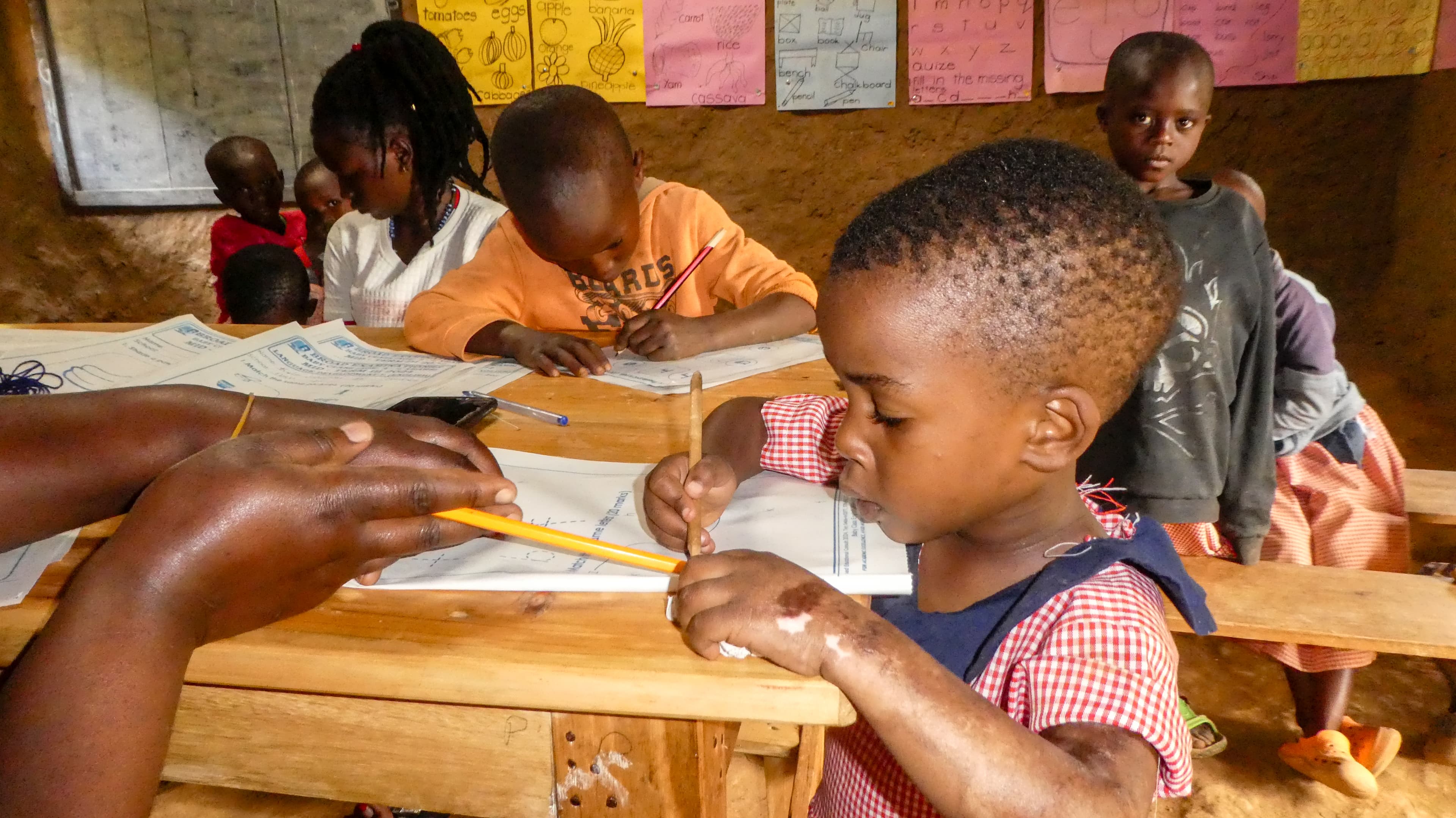 a child in class
